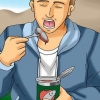 Manger des sardines en conserve