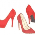 Porter des chaussures rouges