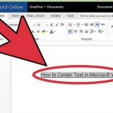 Centrer le texte dans microsoft word