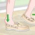 Étirement de nouvelles chaussures